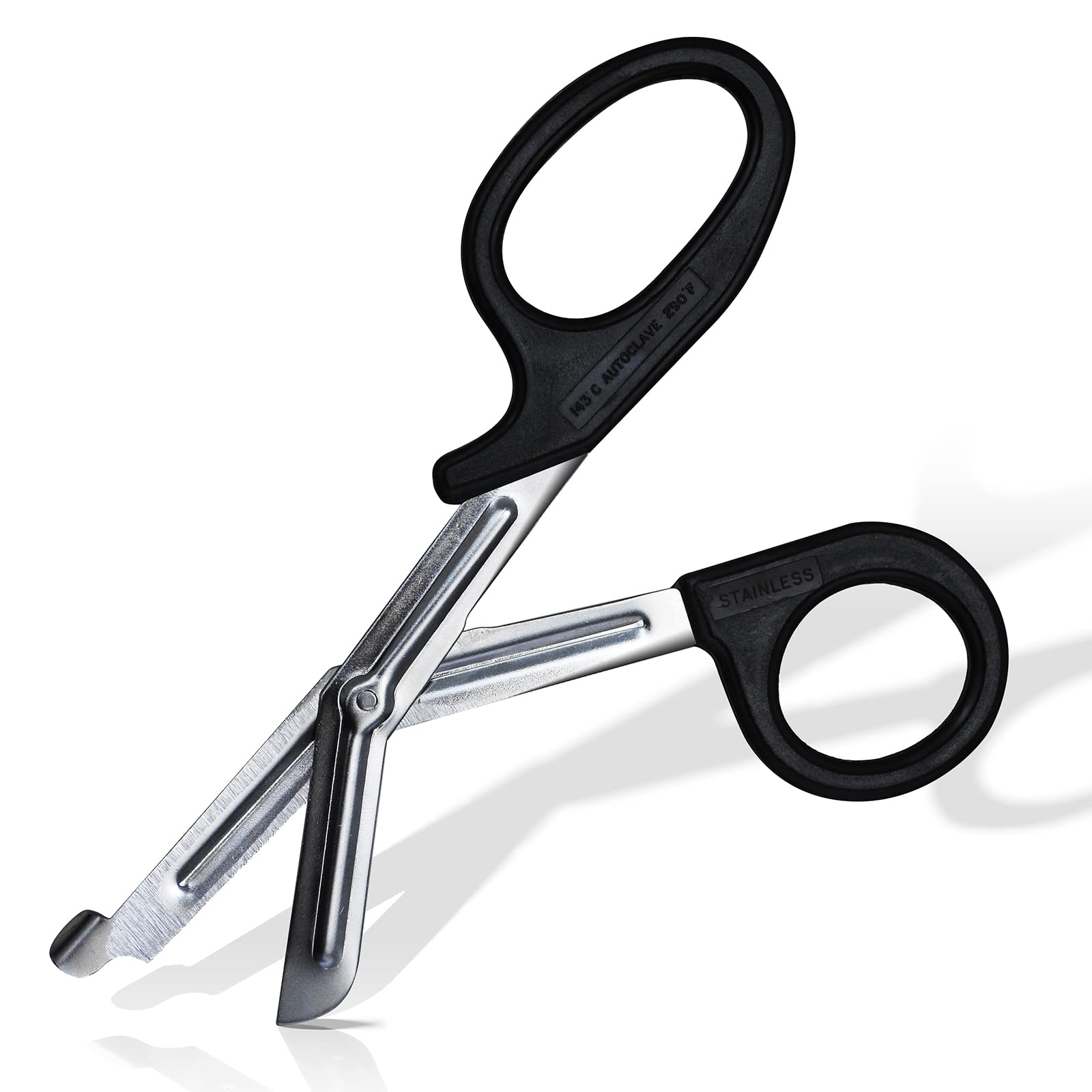 RE-GEN Tough Cut First Aid Paramedic EMT Emergency Trauma 18cm Bandage Fabric Cutting Scissors Shears Black