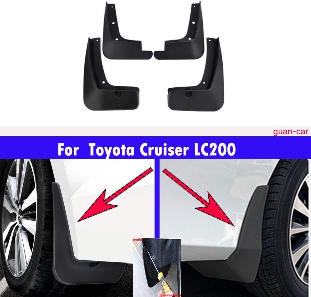 Car Mudguard 4pcs Mudflaps Splash Guard Fender New for Toyota Cruiser LC200 2016 2017 2018 2019-2020-2021-2022