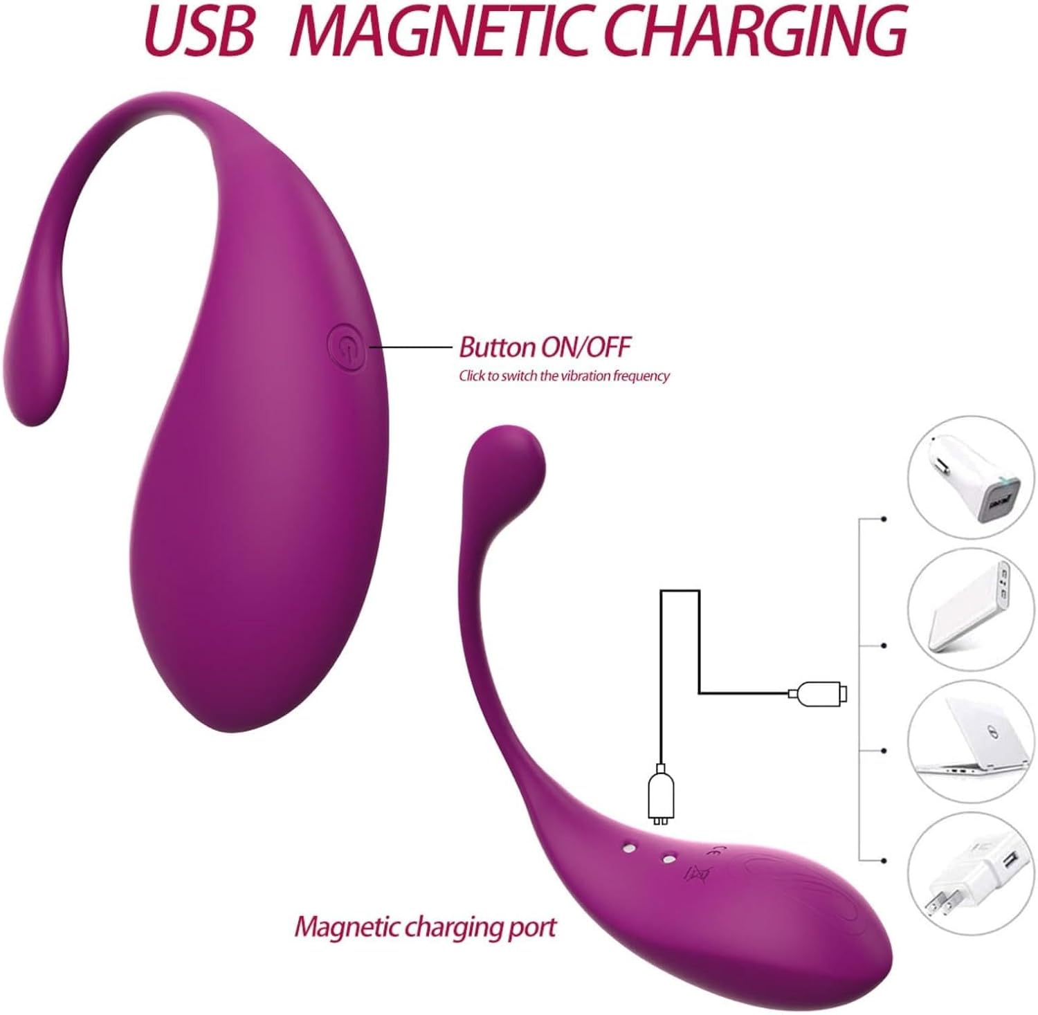 G-Spot Vibrator Wearable Female Masturbator Adult Sex Toys Vibrating Egg Clitoral Orgasm Stimulator(Purple)