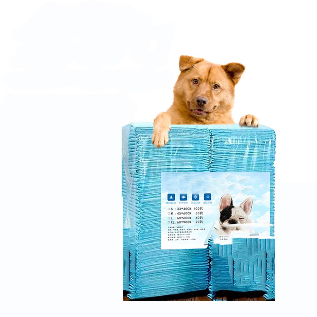Couches de Chiot Jetables pour Tapis de Dressage pour Animaux 100 Feuilles Épaissir Le Tapis de Pipi pour Chien D'absorption d'eau de Désodorisation