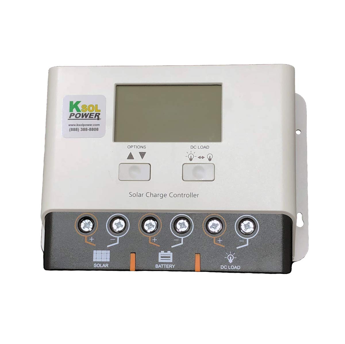 Solar Charge Controller - 30 Amp, 12/24 VDC, PWM, LCD Display, KSOL Power