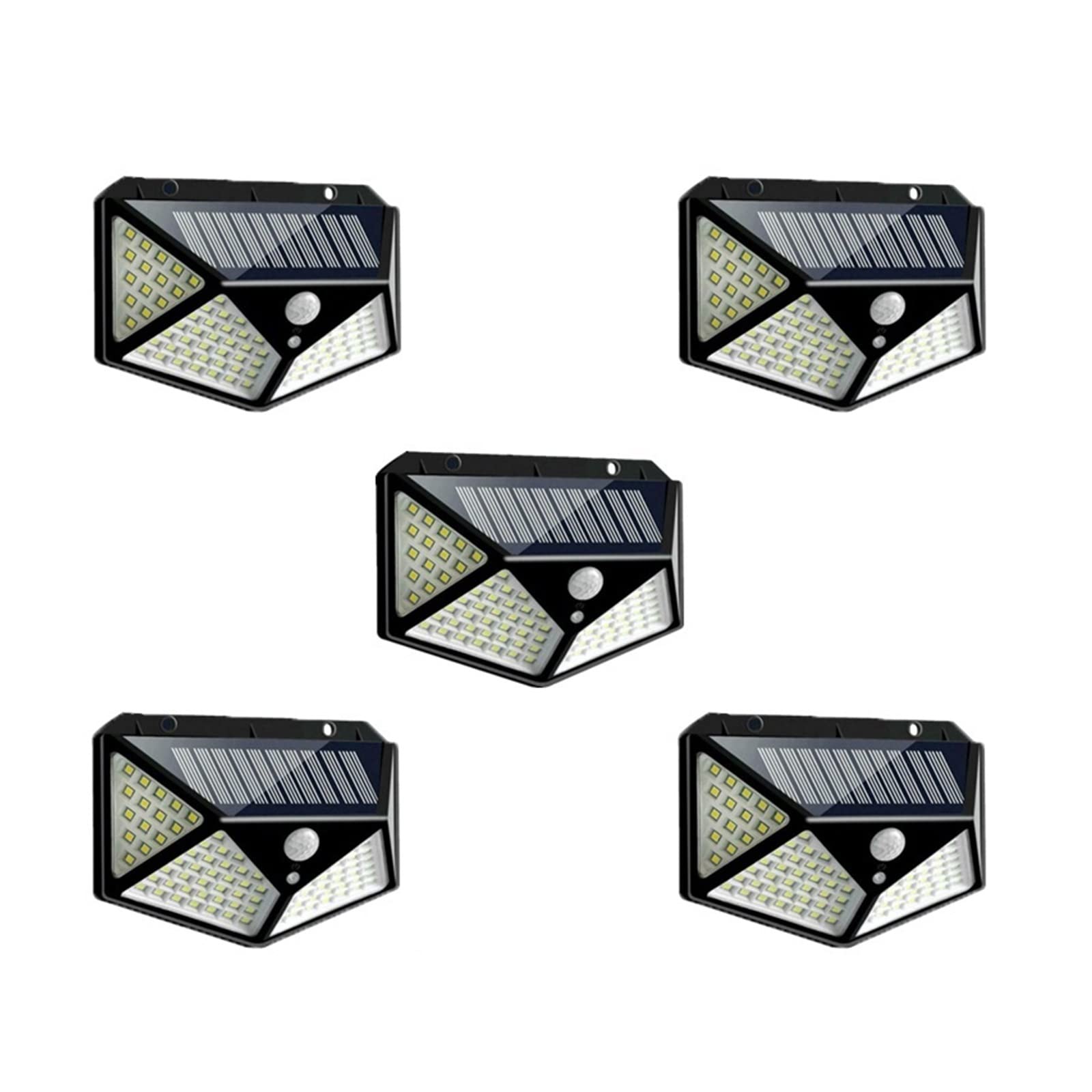 LED-Bewegungsmelder-Wandleuchten, wasserdicht, solarbetrieben, 5 Stück, energieeffiziente Garten- und Straßenbeleuchtung, einfache Installation für Wege und Terrassen