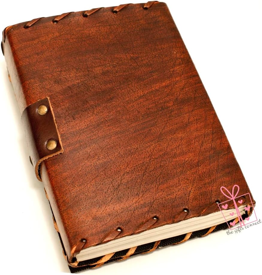 Handcrafted Evil Eye A4 Notebook for Journalist Leather Covered Handmade Present Notebook Gift for Detective