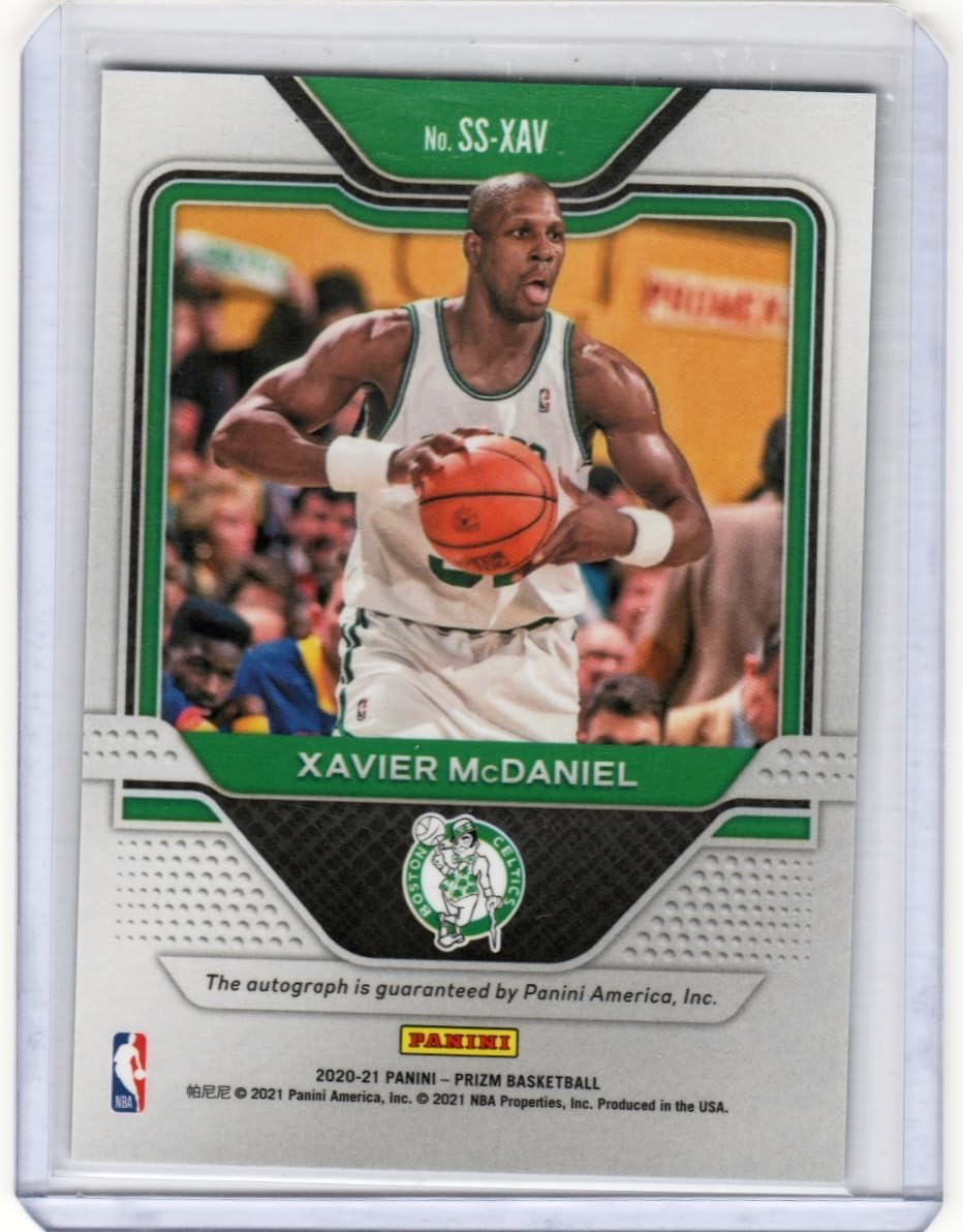 Xavier McDaniel Autographed Sensational Signatures Special Insert Collectible Basketball Card - 2021 Prizm Basketball Card #SS-XAV (Celtics)