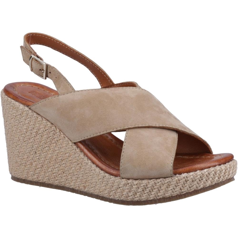 Hush Puppies Women's Perrie Wedge Sandal, Taupe, 7 UK