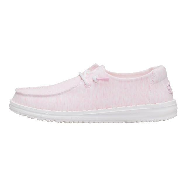 HEYDUDE HEYDUDE Wendy Stretch Jersey Light Pink Size 6, Women's Shoes, Slip on Loafers, Comfortable & Light-Weight