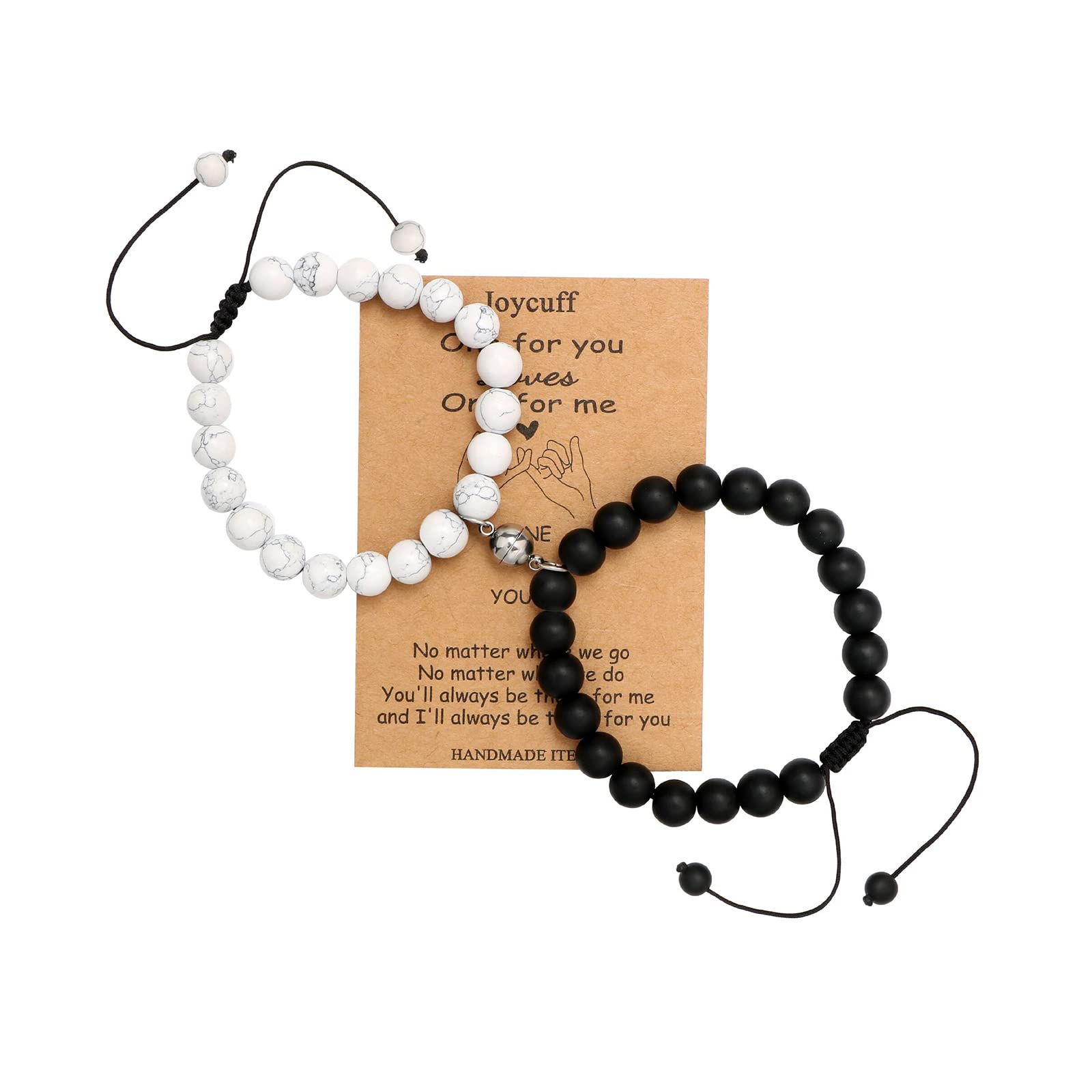 JoycuFF Matching Bracelet for Couples Friendship Birthday Christmas Anniversary Valentine's Day Gifts for Women Men Boyfriend Girlfriend Husband Wife Bead Bracelets