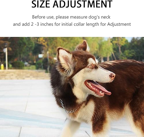 Miniatura 4 de Paquete de 3 cadenas de collar de perro, collar de entrenamiento de acero inoxidable para perros