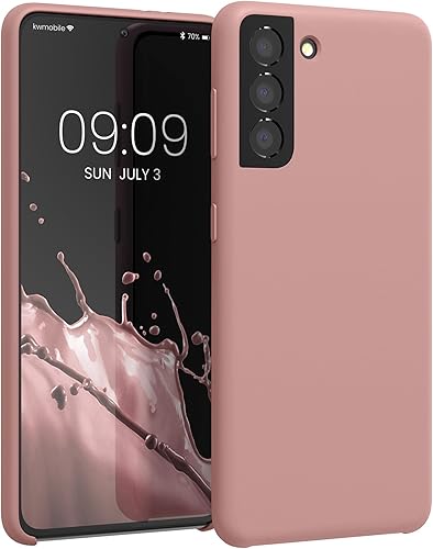 Miniatura 218 de kwmobile Funda Compatible con Samsung Galaxy S22 - Funda de teléfono de silicona TPU con acabado suave - Rojo Ruibarbo Piedra antigua,Azul