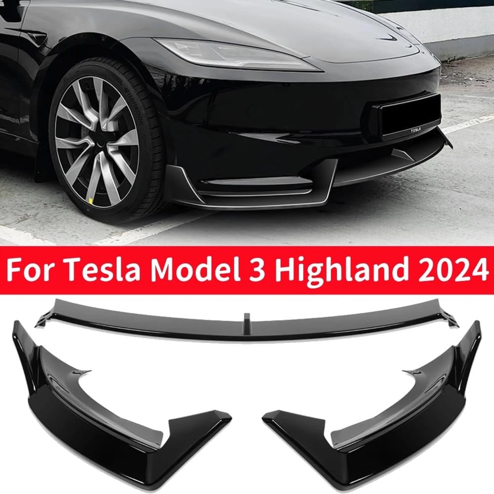 Uniwersalny spoiler Do Tesla Model 3 Highland 2024-2025 | Przedni Dokładka przedniego zderzaka