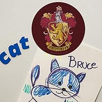 Vista 4 de Harry Potter Gryffindor pintado cresta automotriz coche refrigerador Locker vinilo círculo imán