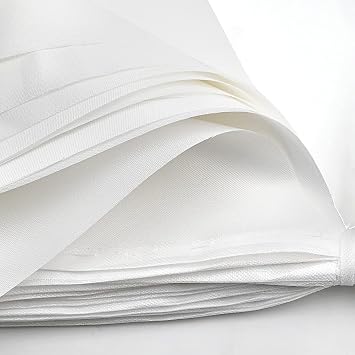 Solid White Bunting Reusable Nylon Fabric Waterproof Outdoor Mother's Day Party Decorations 66ft Bunting with 52 White Flags