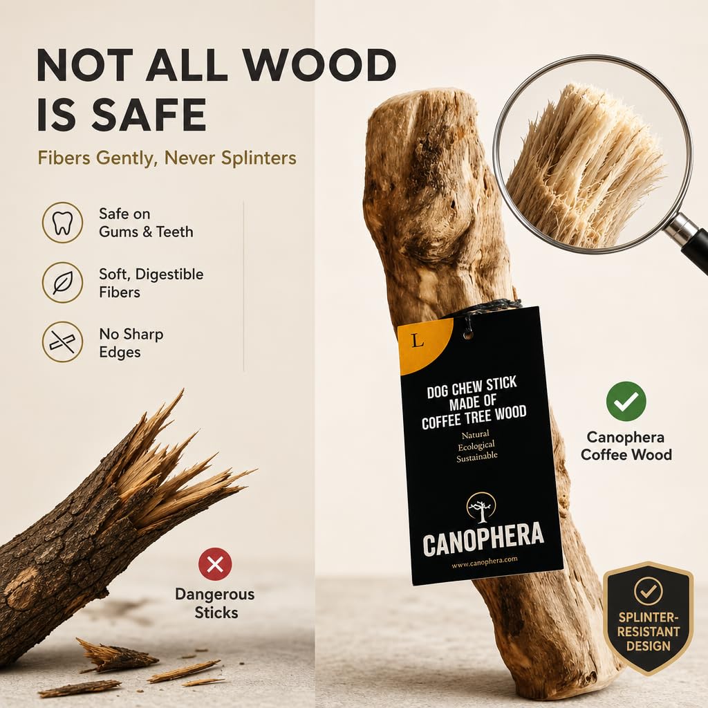 Canophera 2er-Pack Vogelsitzstangen aus natürlichem Kaffeebaumholz – langlebige Holzzweige für Papageien, Sittiche, Nymphensittiche, Unzertrennliche, Sittiche, Sittiche, Sittiche, Sittiche, Sittiche