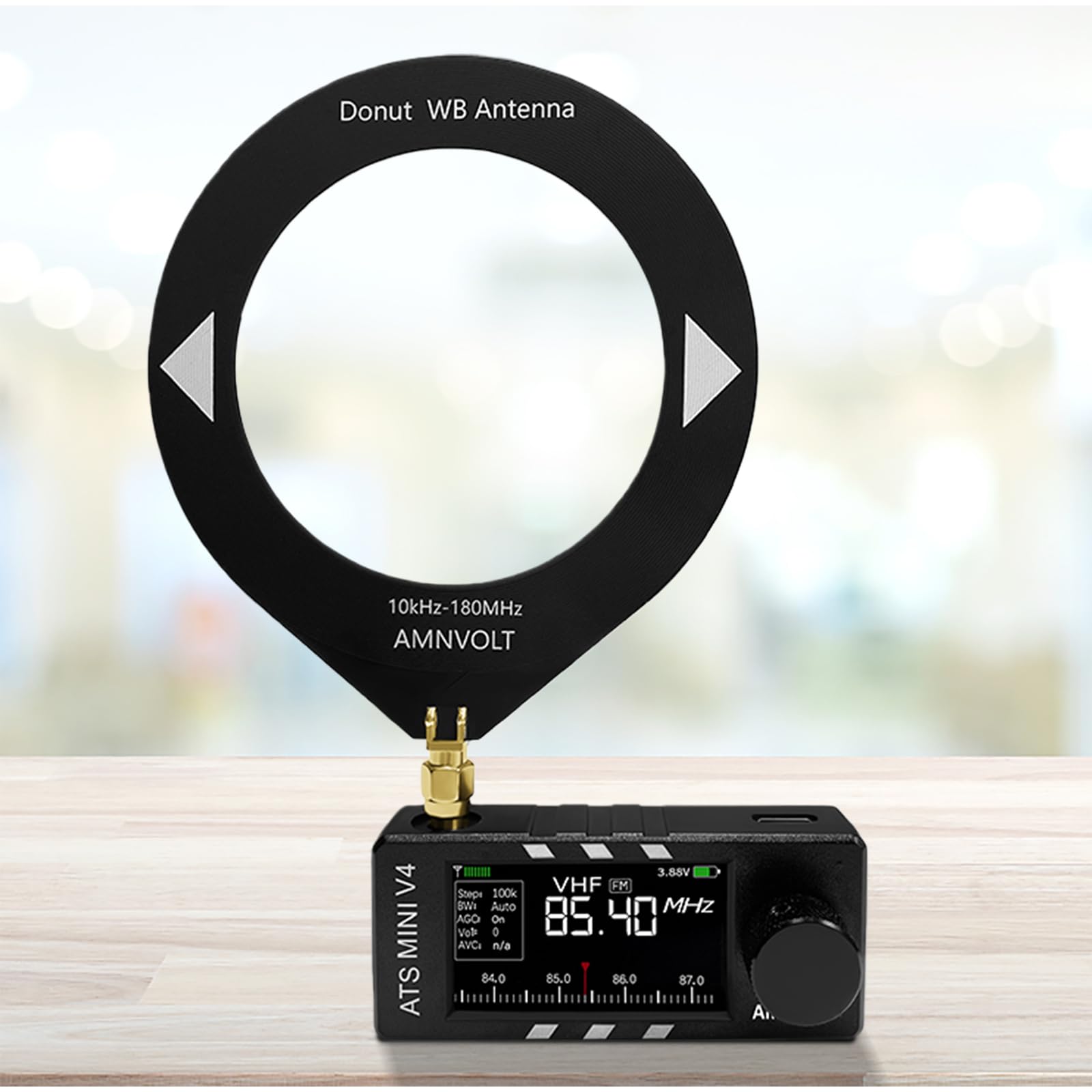 Mini Radio Receptor DSP V4 ATS portátil de Banda Completa con Pantalla IPS 1,9" y Amplificador de Auriculares para Exteriores