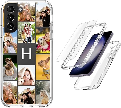 Vista 188 de Funda transparente 3 en 1 diseñada para teléfono Galaxy S21, Plus/Ultra/FE 5G Samsung, capas protectoras híbridas [protector de pantalla] Borrar 05