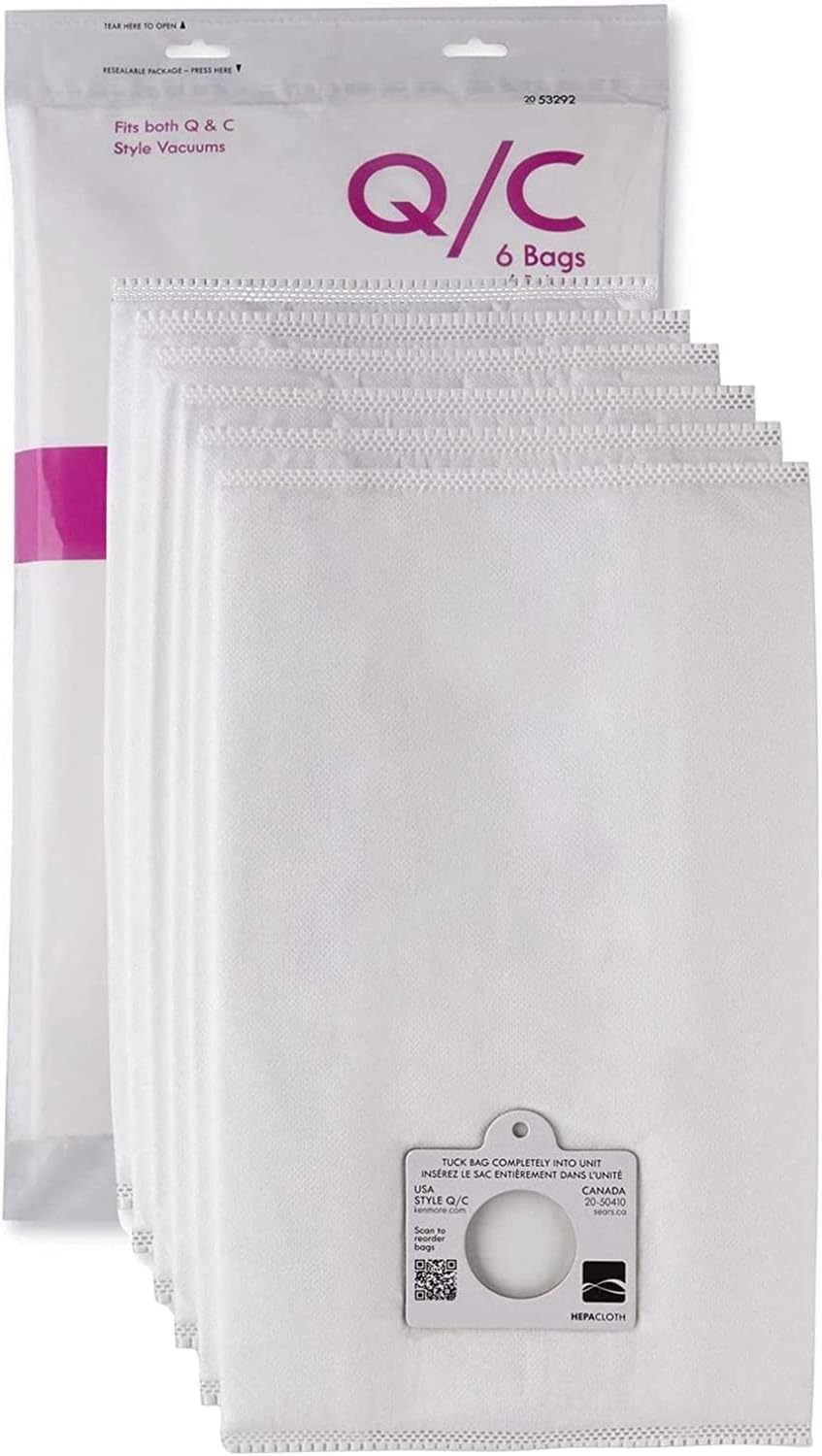 Eagles 6pack Replacement Style Q/C Vacuum Bags Compatible with Kenmore Canister Vacuum
