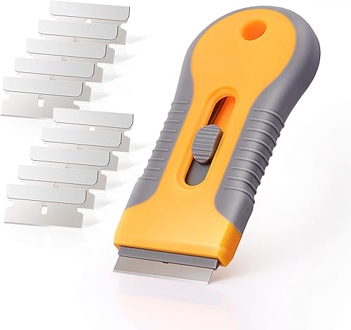 EHDIS Raspador de cerámica para automóvil removedor de adhesivos de vidrio para rascador de cocina pegamento pintura herramienta removedora de EHDIS Raspador de cerámica para automóvil removedor de adhesivos de vidrio para rascador de cocina pegamento pintura herramienta removedora de