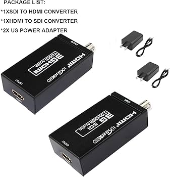 20m SDIケーブルとSDI to HDMI 3Gのセット KM-12SDI20【12G-SDIケーブル（ブラック・20m）】12G-SDI対応の
