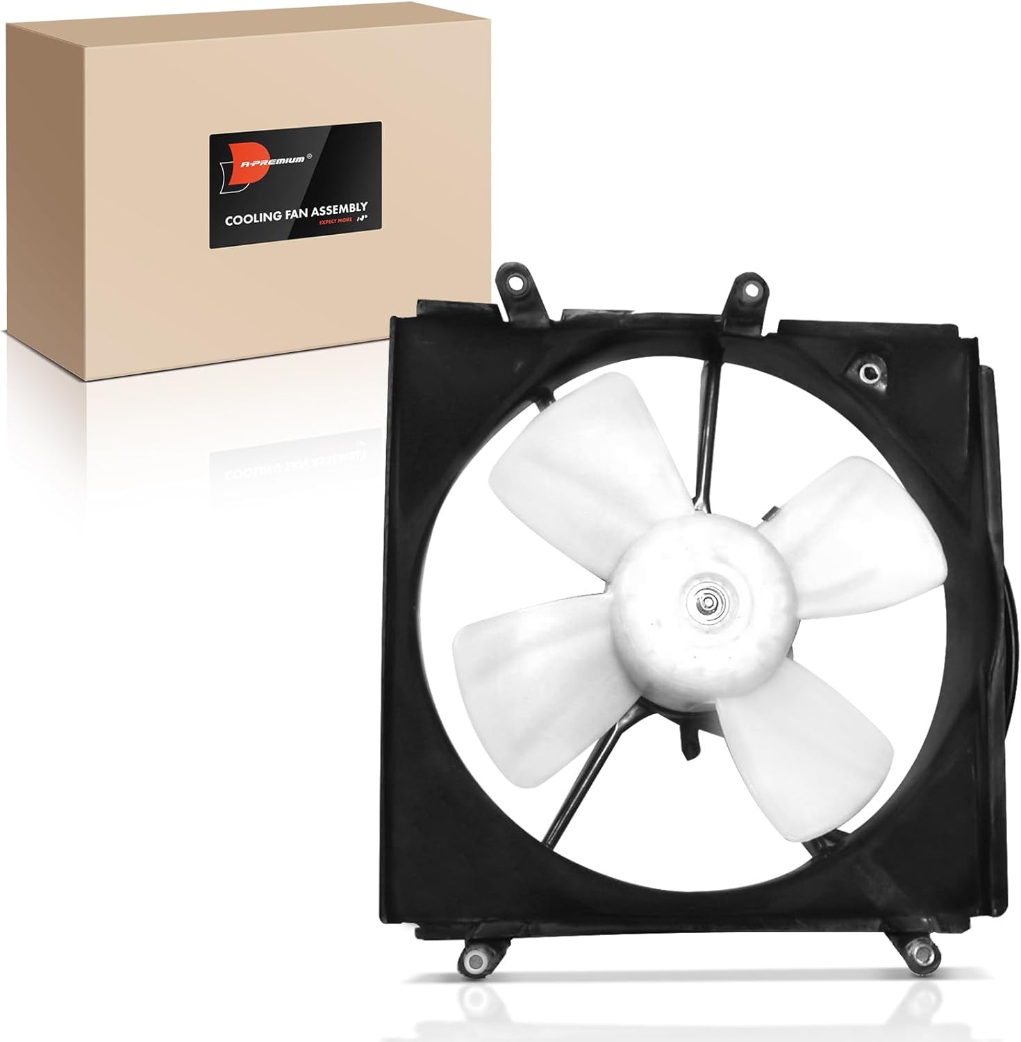 A-Premium Engine Radiator Cooling Fan Assembly Compatible with Select Toyota Models - RAV4 1996 1997 1998 1999 2000 2.0L - Replace# 1636107010, 1671174540