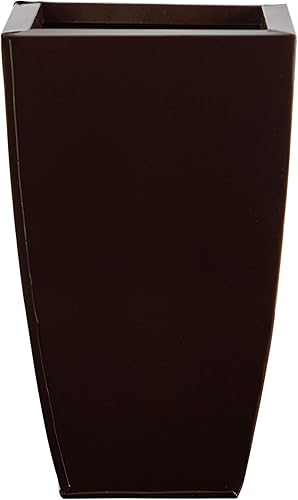 Miniatura 1 de Nearly Natural Maceta cuadrada de metal cónico de 13 pulgadas