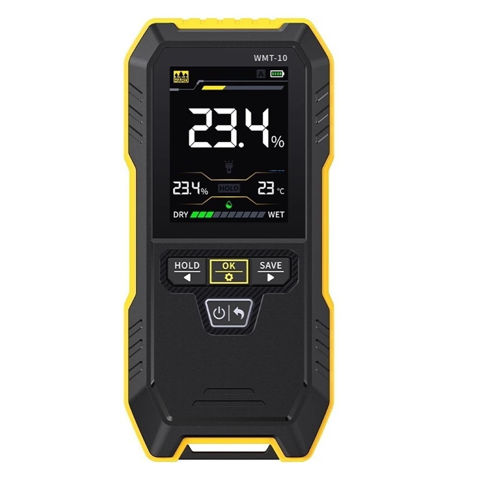 WMT-10 Inductive Wood Moisture Hygrometer Timber Damp Wall Detector Non-Destructive Humidity Tester,Damage-Free Testing