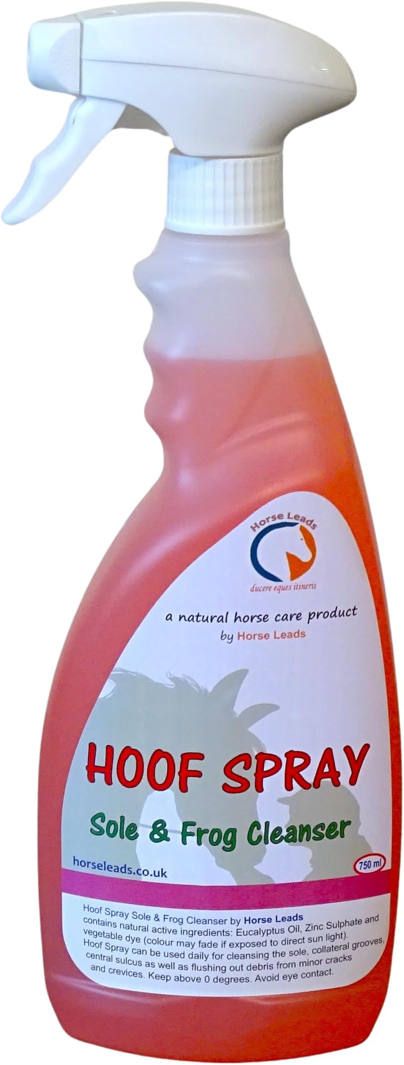 Hoof Spray 750ml Sole and Frog Disinfectant Antiseptic Cleanser by Horse Leads for thrush for horses