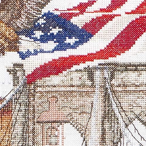 Thea Gouverneur America On Linen Counted Cross Stitch Kit-29-inch x 13.5-inch 36 Count, Transparent - Image 3