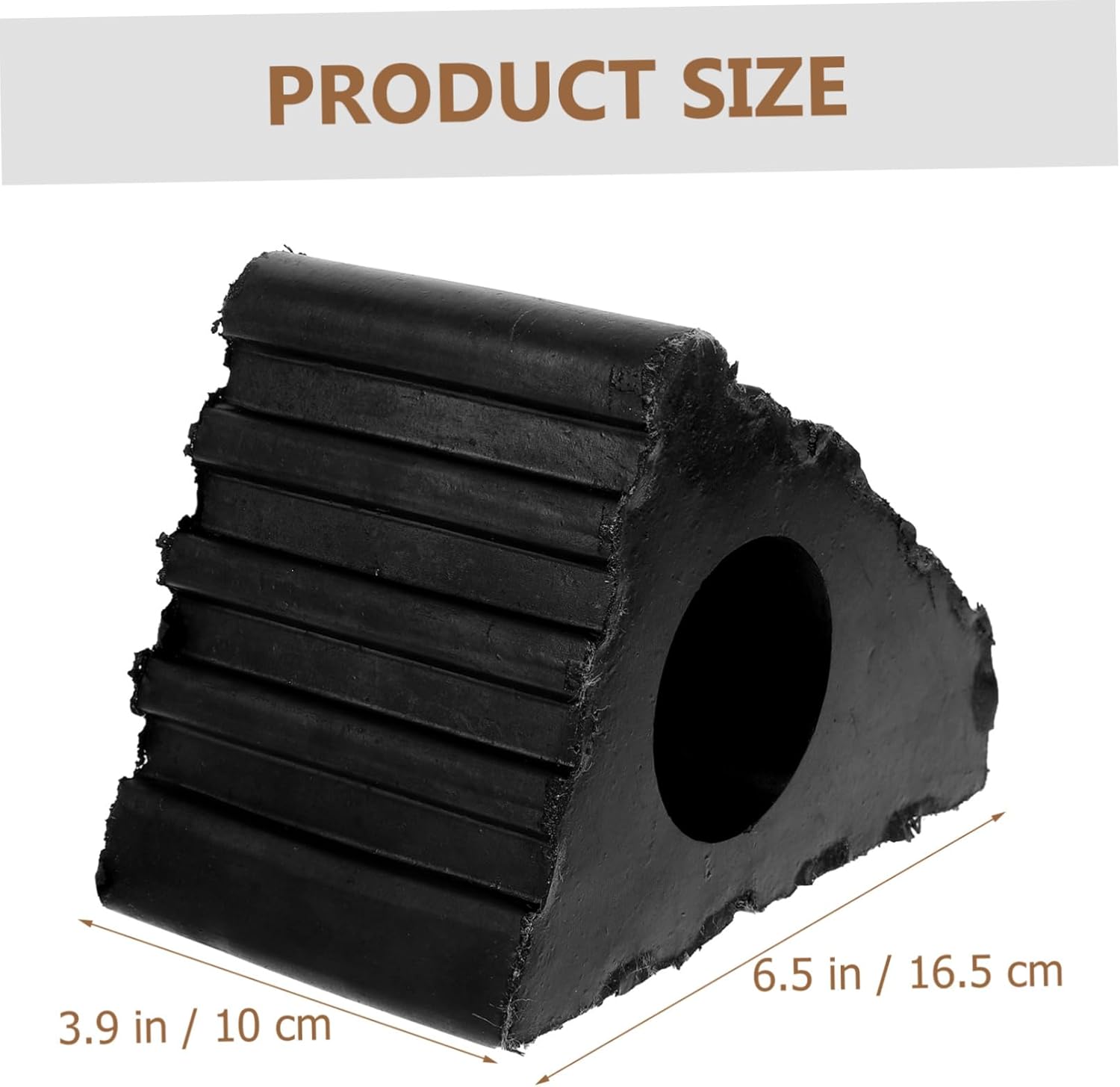 Rubber Wheel Chock for Trailer Stabilizer Block Versatile Design Tire Stop for Rv