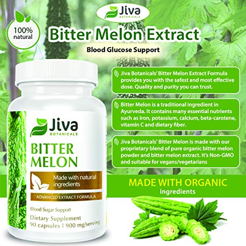 Bitter Melon Capsules High Potency Bitter Melon Extract Formula for Blood Sugar Support by Jiva Botanicals