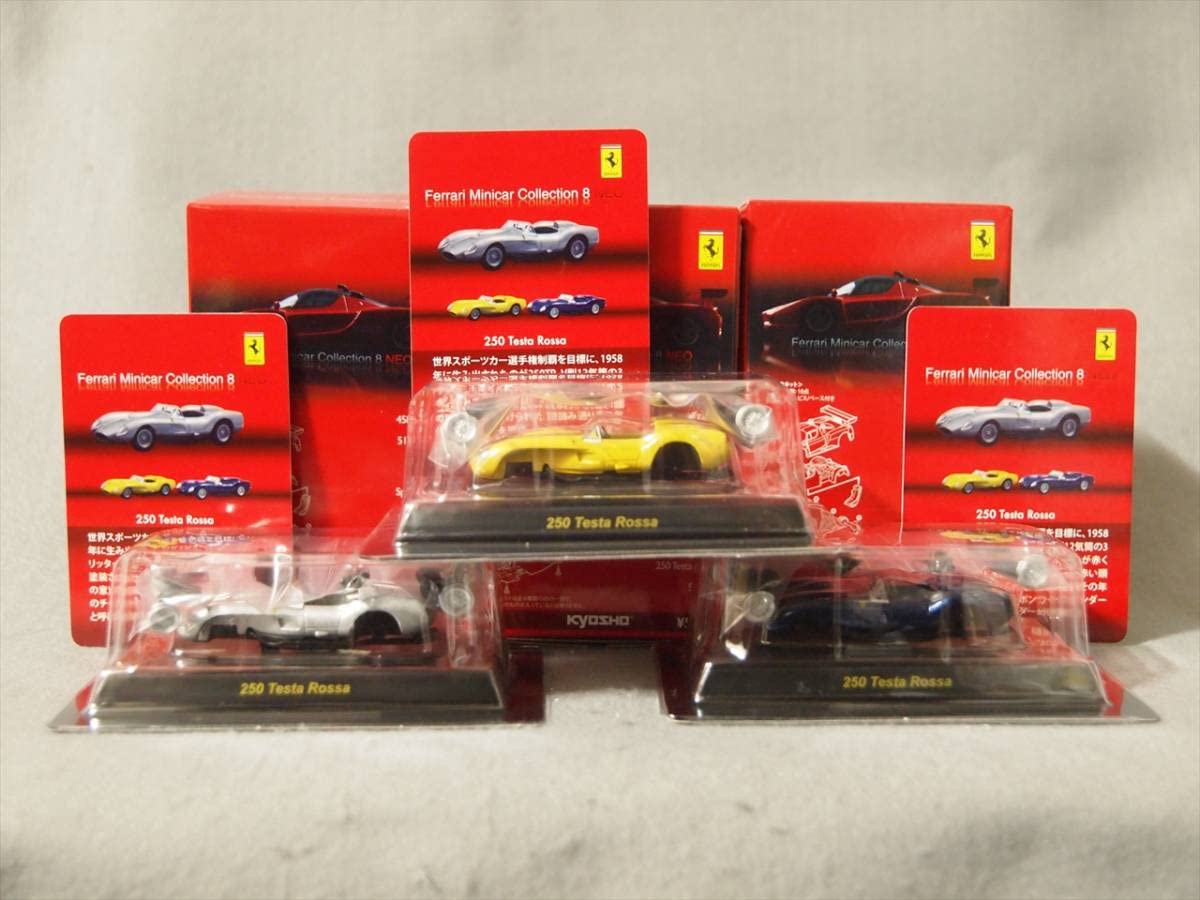 Amazon.co.jp: 1/64 フェラーリ 250 Testa Rossa 3台：Silver + Yellow 