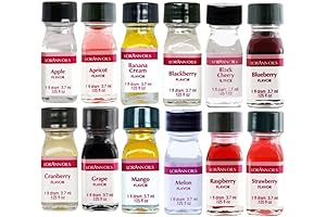 Lorann SS Pack #1 of 12 Fruity Flavors Gourmet Oils for Lip Gloss