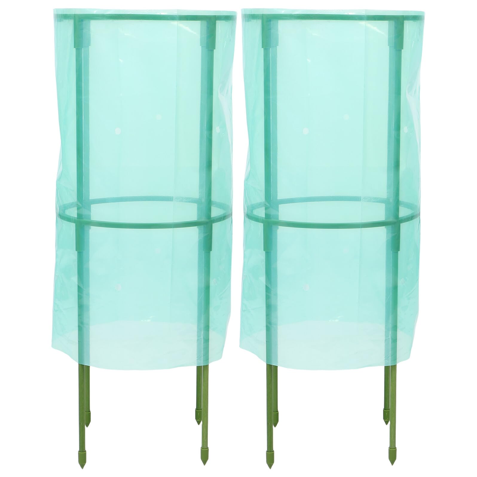 Hemobllo Lot de 2 Cloches de Protection pour Plantes en Film Plastique 8S Dimensions 24X57 CM Voile Respirant Anti-Gel pour Légumes Fleurs Plates-Bandes et Protection Hivernale Jardin