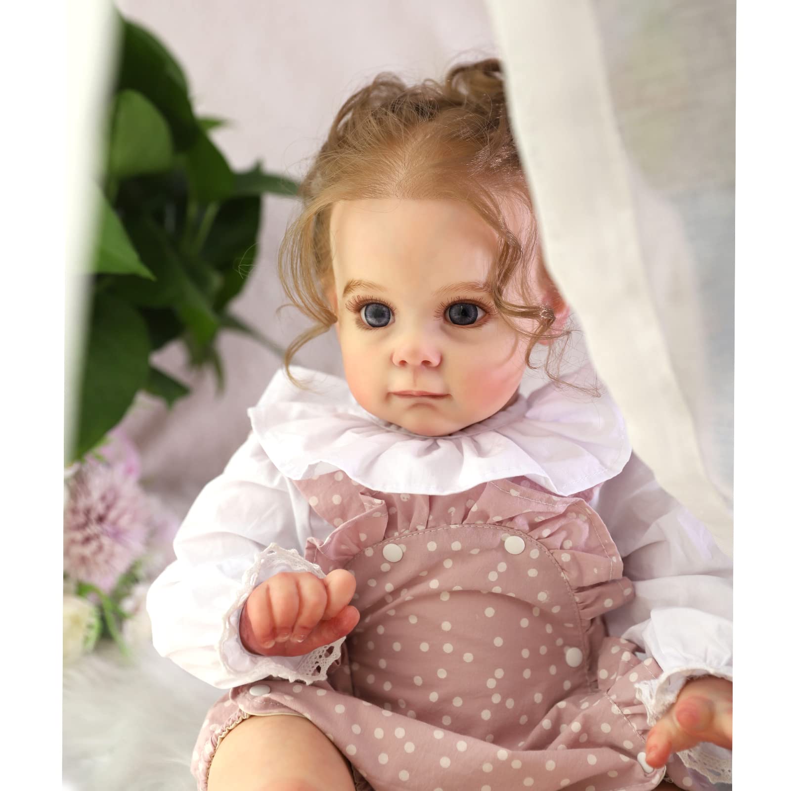 ZIYIUI Reborn Puppe 60 Cm - Lebensechtes Mädchen Aus Weichem Silikon, Mit Zubehör