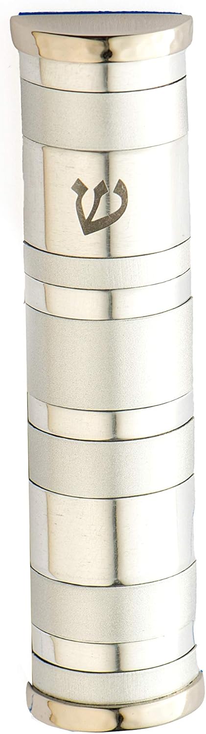 Yair Emanuel Mezuzah Case for Door | Anodized Colourful Aluminum Judaica Gift (Multi-Colored MZP-1)