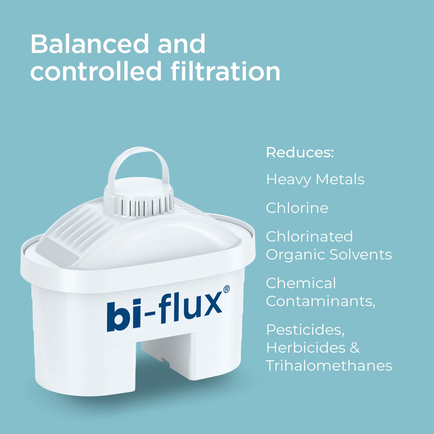 LAICA Stream Line Caraffa Filtrante - 2,3L - Blu - Timer Digitale - 6 Filtri bi-flux Inclusi, Preserva i Sali Minerali Utili all'Organismo e Riduce Cloro e Metalli Pesanti - Made in Italy