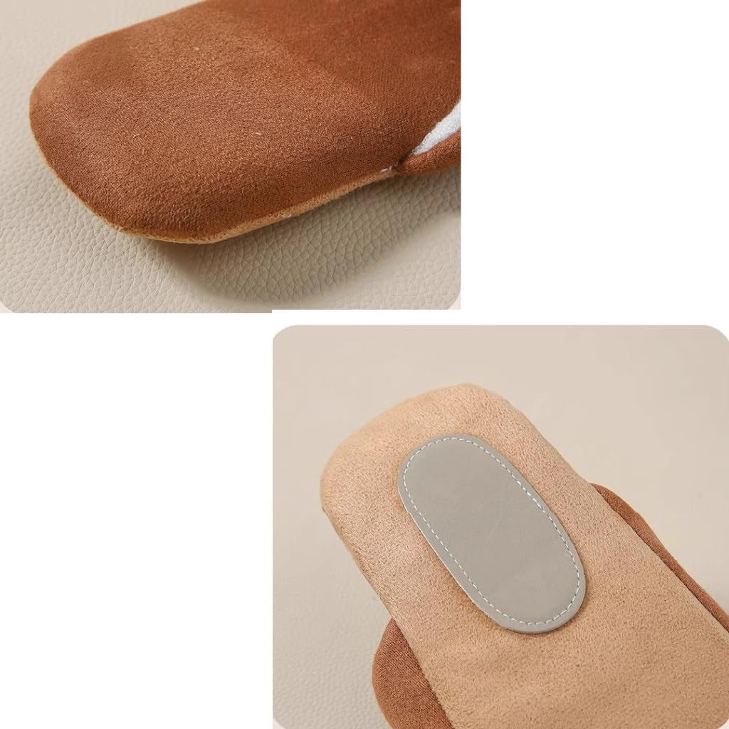 Zapatillas De Algodón para Mujer, Zapatillas Mudas Japonesas, Hombres Y Mujeres Four Seasons Hogar Interior Piso De Madera Antideslizante Fondo Suave Zapatillas Suaves Silenciosas (Beige, 35/37 EU)