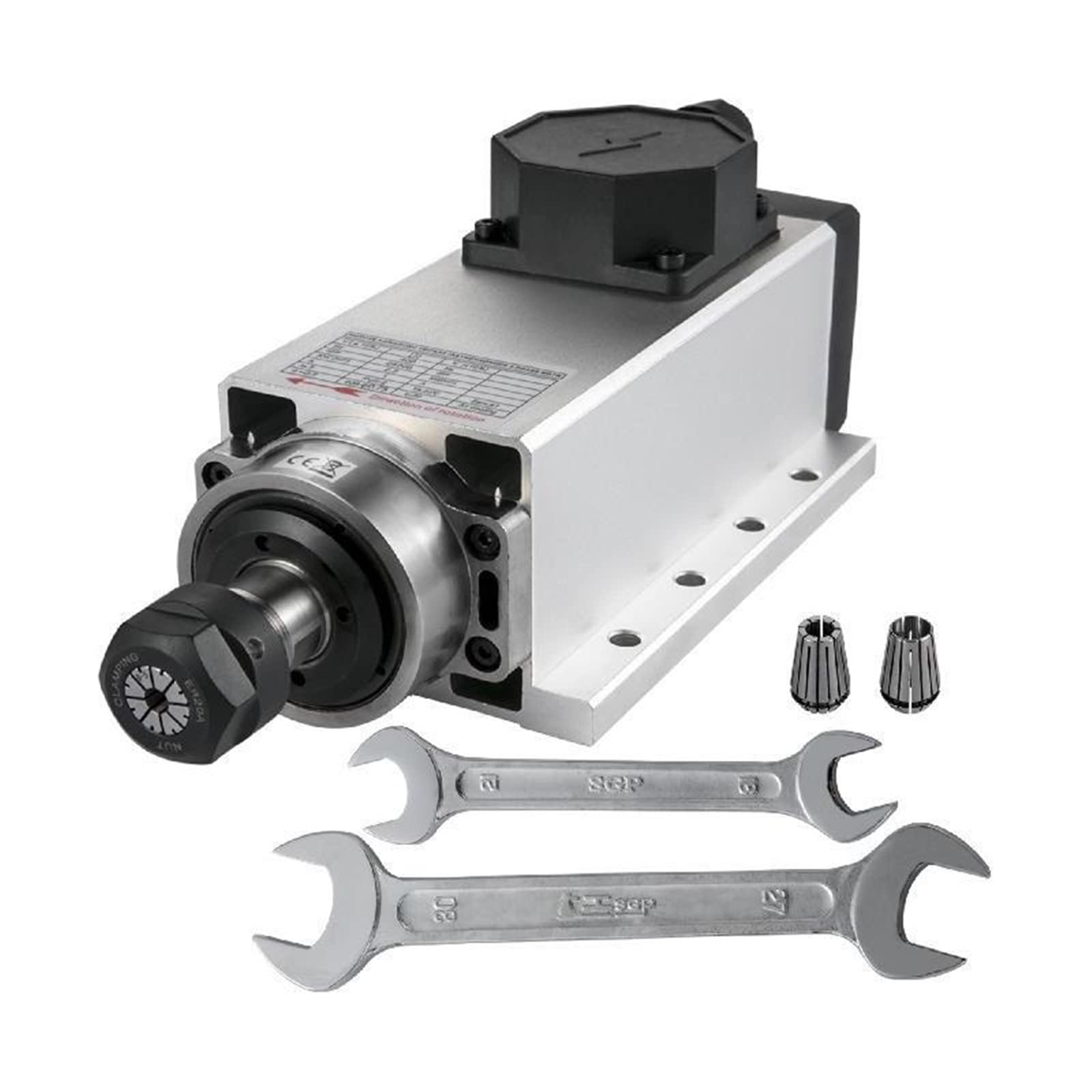 Moteur de broche CNC 2.2KW refroidi par air carré ER20 4 roulements pour fraiseuse