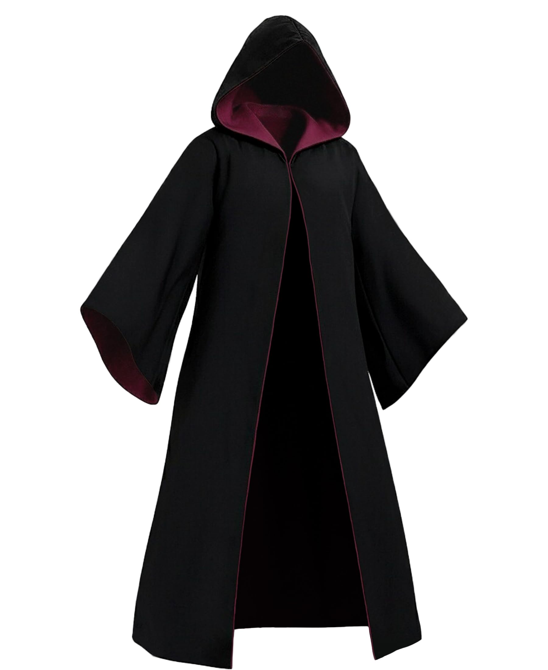 Kidukso Wizard Robe Adult Wizard Cloak Unisex Wizard Costume Hooded Uniform Magical Witch Robe Cloak Cape
