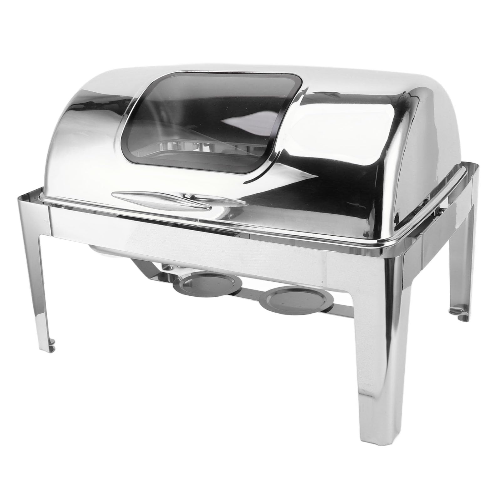 Set Completo Chafer in Acciaio Inossidabile per Catering a Buffet, Scaldavivande da 9 Litri, Perfetto per Buffet Ed Eventi di Catering (Argento)