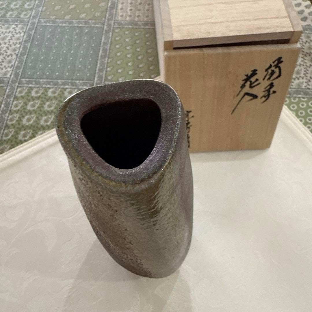 金色鳳凰の陶器花瓶 木箱付き 金色鳳凰の陶器花瓶 木箱付き