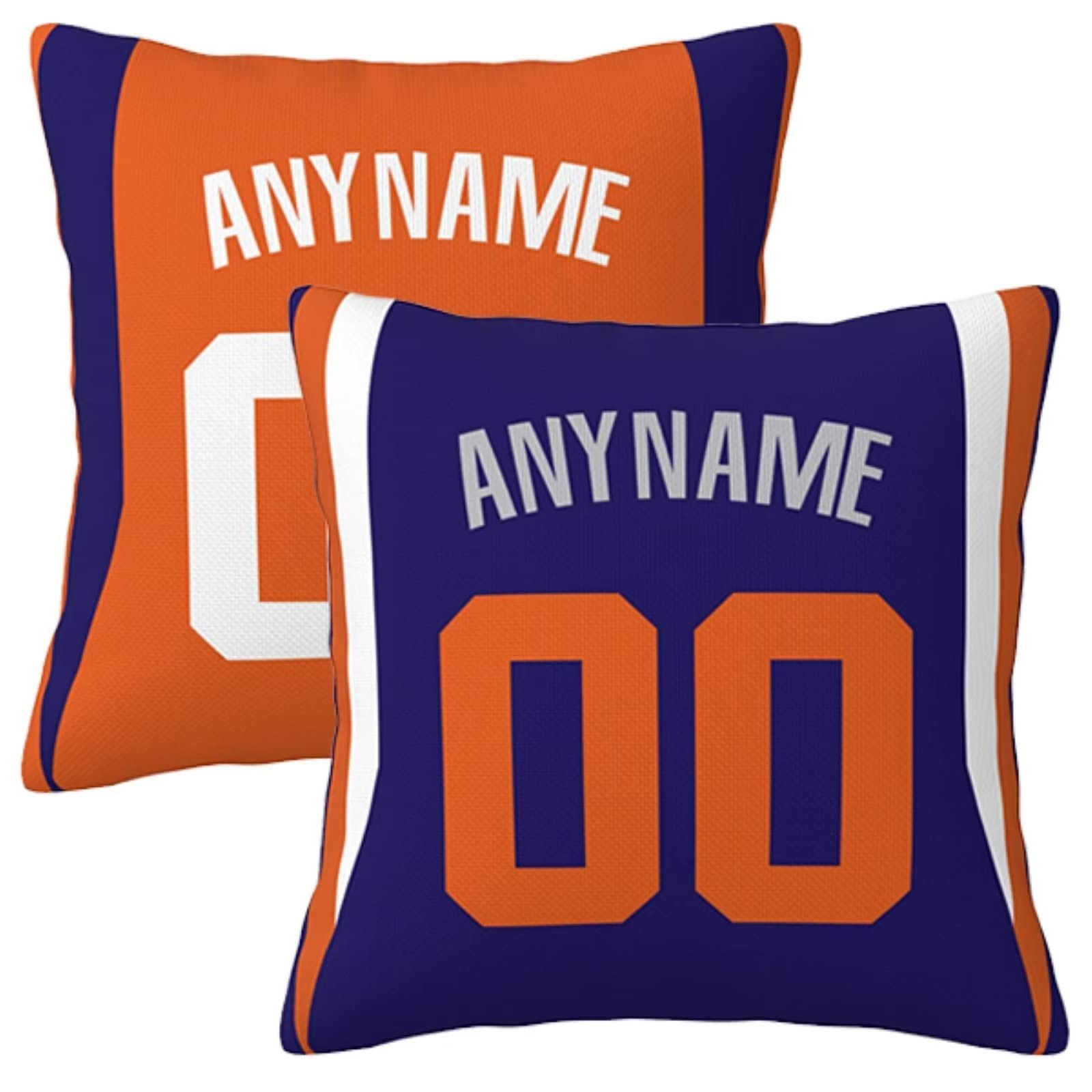 Slaccvd Custom City Throw Basketball Pillow Cases(2Packs) Personalized Design Any Name and Number 18