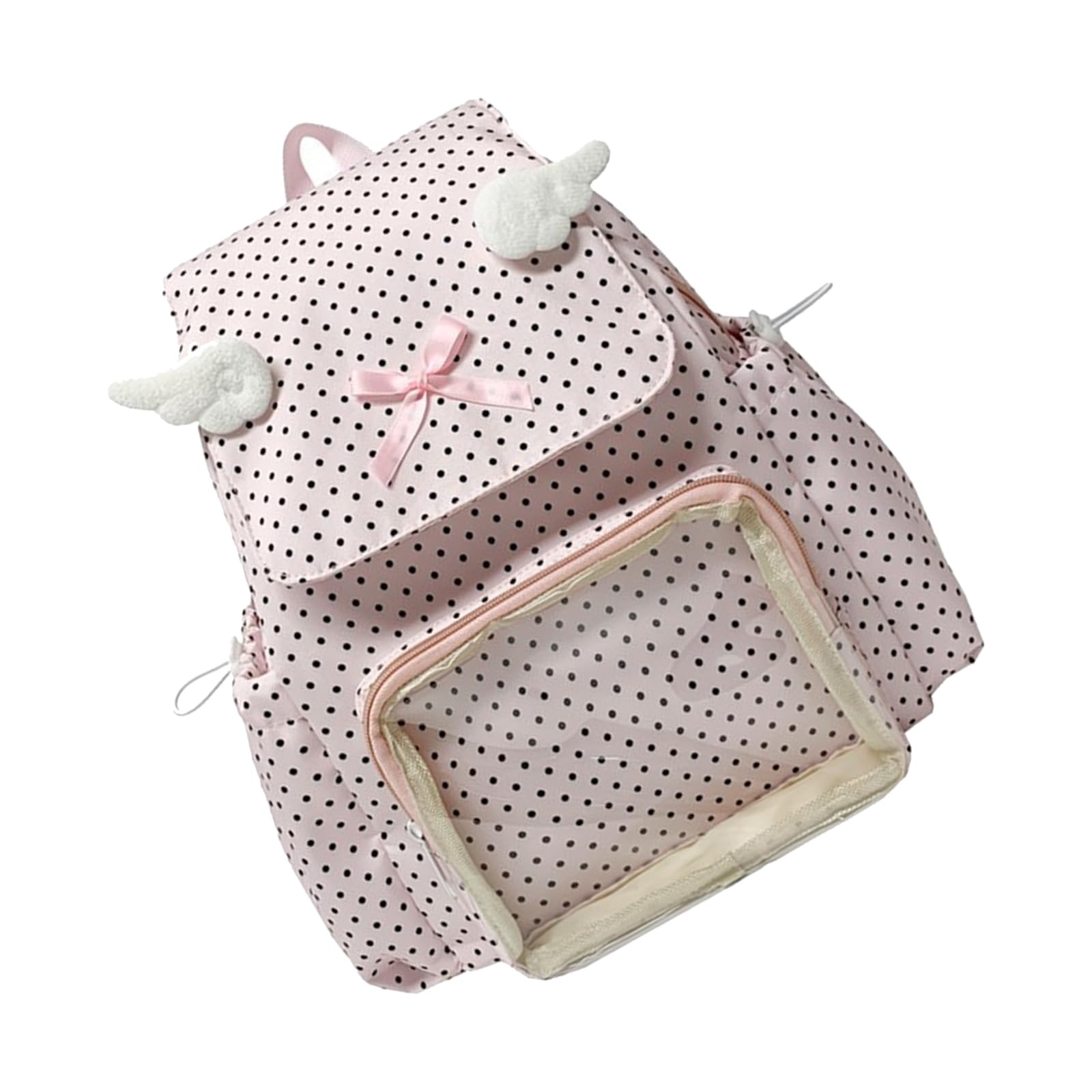 Mochila transparente de nailon con compartimentos espaciosos 8