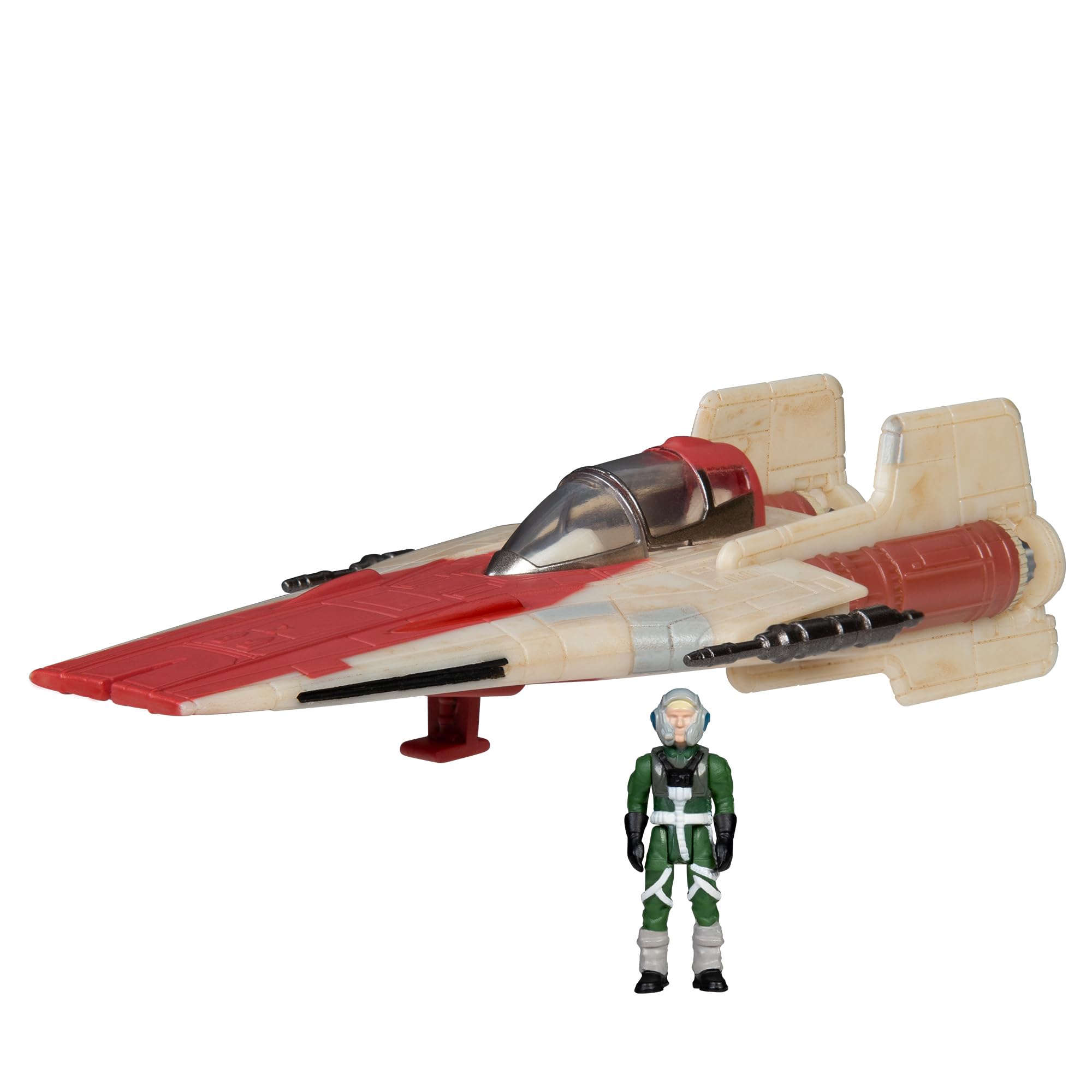 Star Wars Micro Galaxy Squadron A-wing - 3-Inch Light Armor Class Vehicle with 1-Inch Micro Figure Accessory