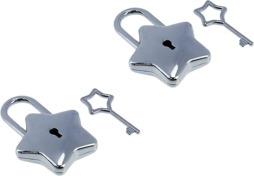 Miniatura 6 de Candado decorativo cuadrado pequeño de aleación de zinc, 2 piezas, cerradura decorativa brillante con llave para gabinete de equipaje, bolso, joyero