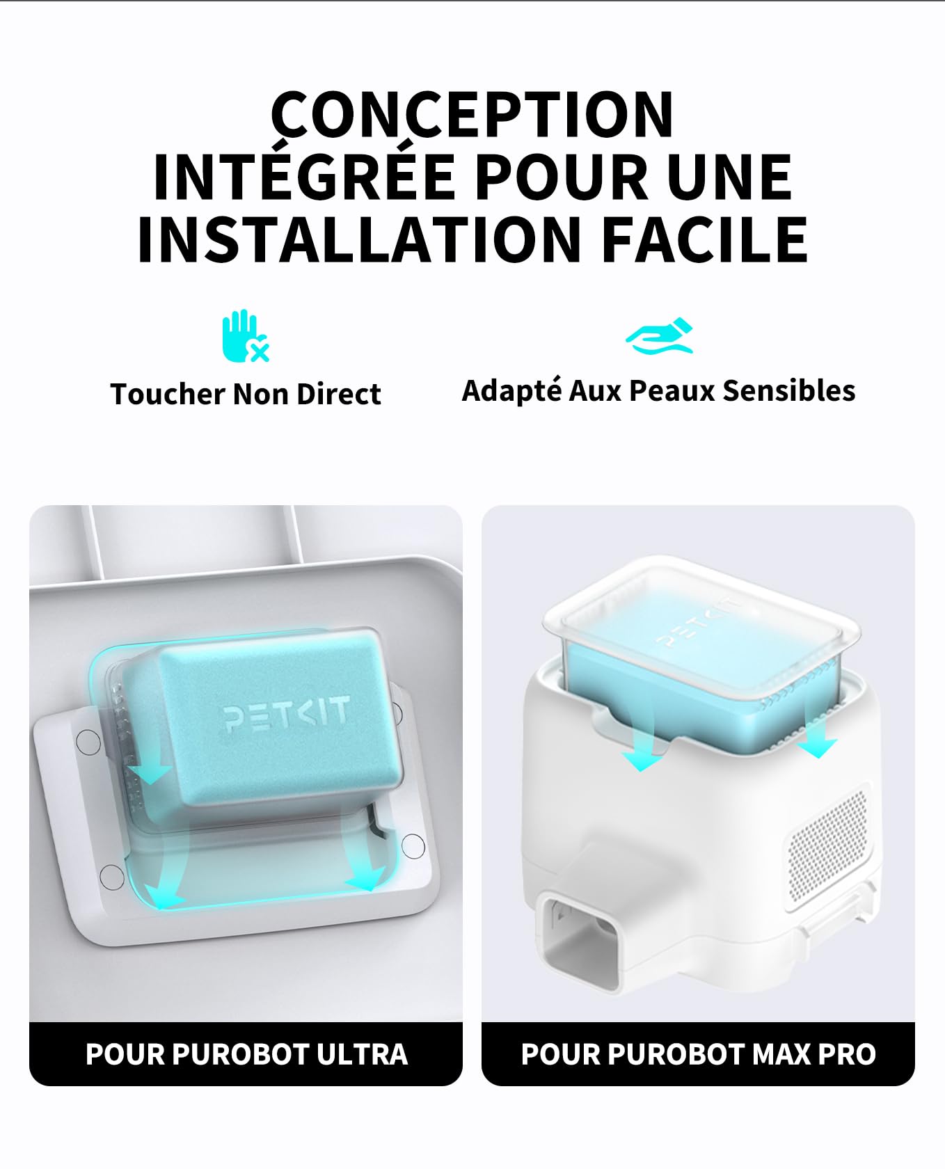 PETKIT N60 Désodorisant pour Purobot Ultra et Purobot Max Pro Autonettoyant Bac à Litière, Parfum Longue Durée, Haute Sécurité, Non Irritant, Utilisation Durable (3 Paquets)