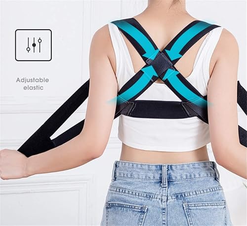 Miniatura 8 de Corrector de postura de espalda, soporte de clavícula debajo de la ropa para mujeres y hombres para la parte superior y baja de la espalda, ayuda a