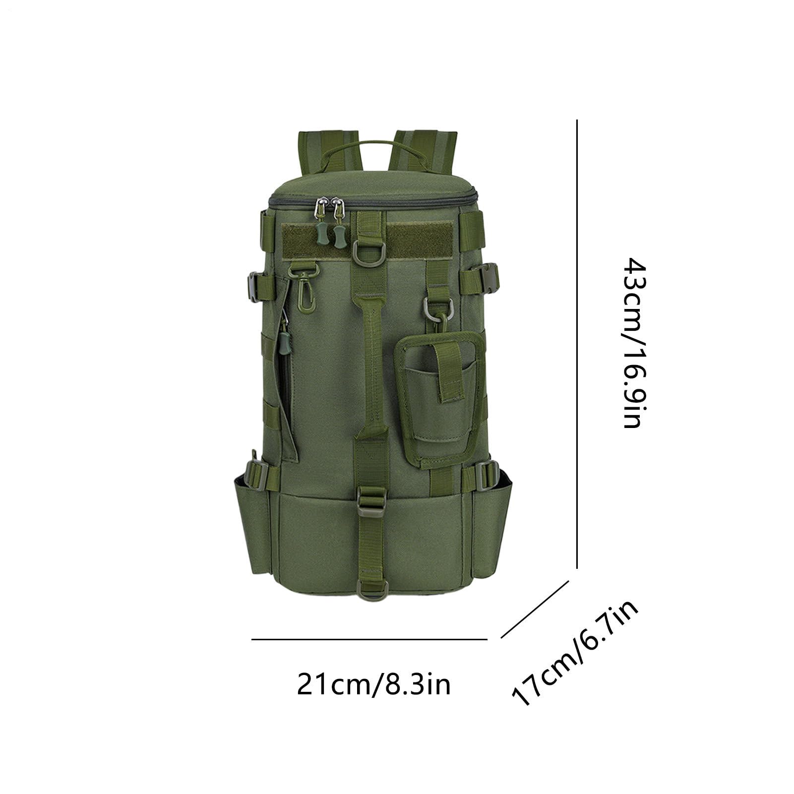 Generico Sac à dos pour équipement de sac à dos d'équipement avec porte-canne intégré, Tascomultifonction pour la randonnée avec compartiment leurres pour la chasse au camping