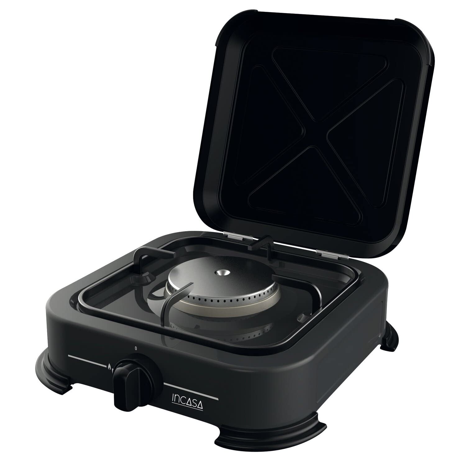 Réchaud a gaz d'extérieur 1 feu - INCASA - 016464 - 2,​2 kW - Noir - Camping