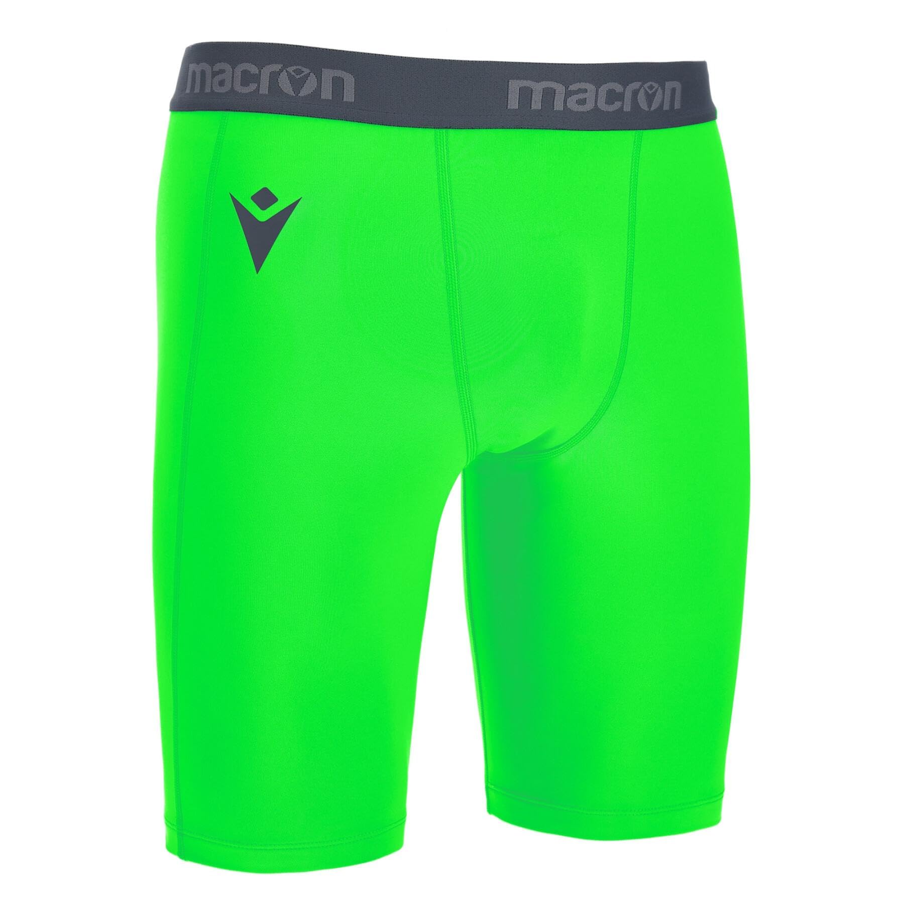Macron Bermuda Scaldamuscoli Oak Calcio Sport Verde Fluo