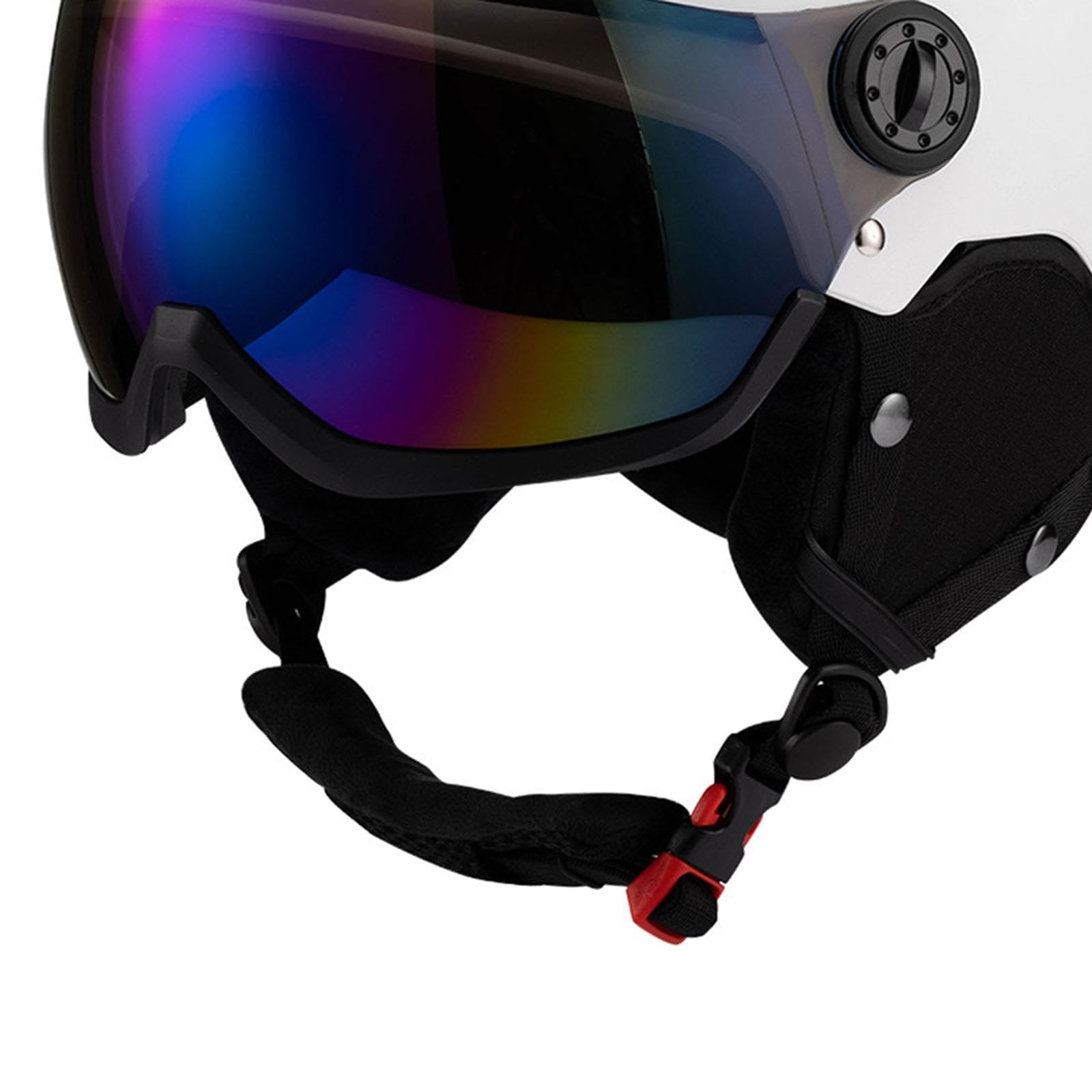 Kask narciarski okulary ochronne kask deskorolkowy do sportów zimowych na zewnątrz biały S
